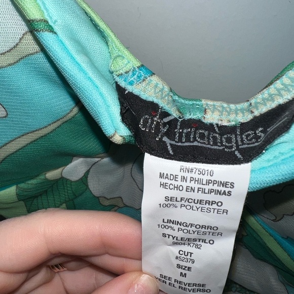 Vintage Y2K green floral midi dress medium - Picture 7 of 11